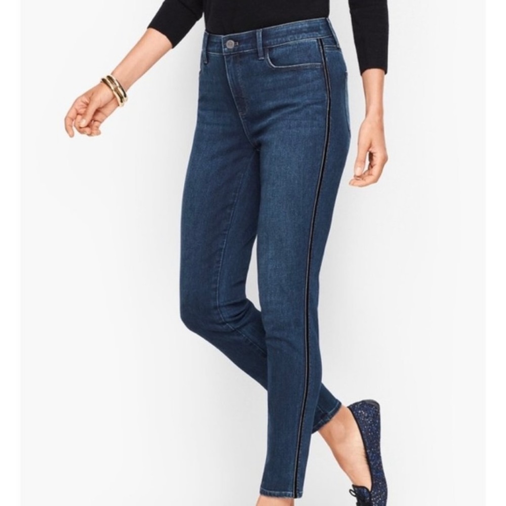 Talbots flawless high waist skinny ankle jean, medium wash. Women’s 10 petite